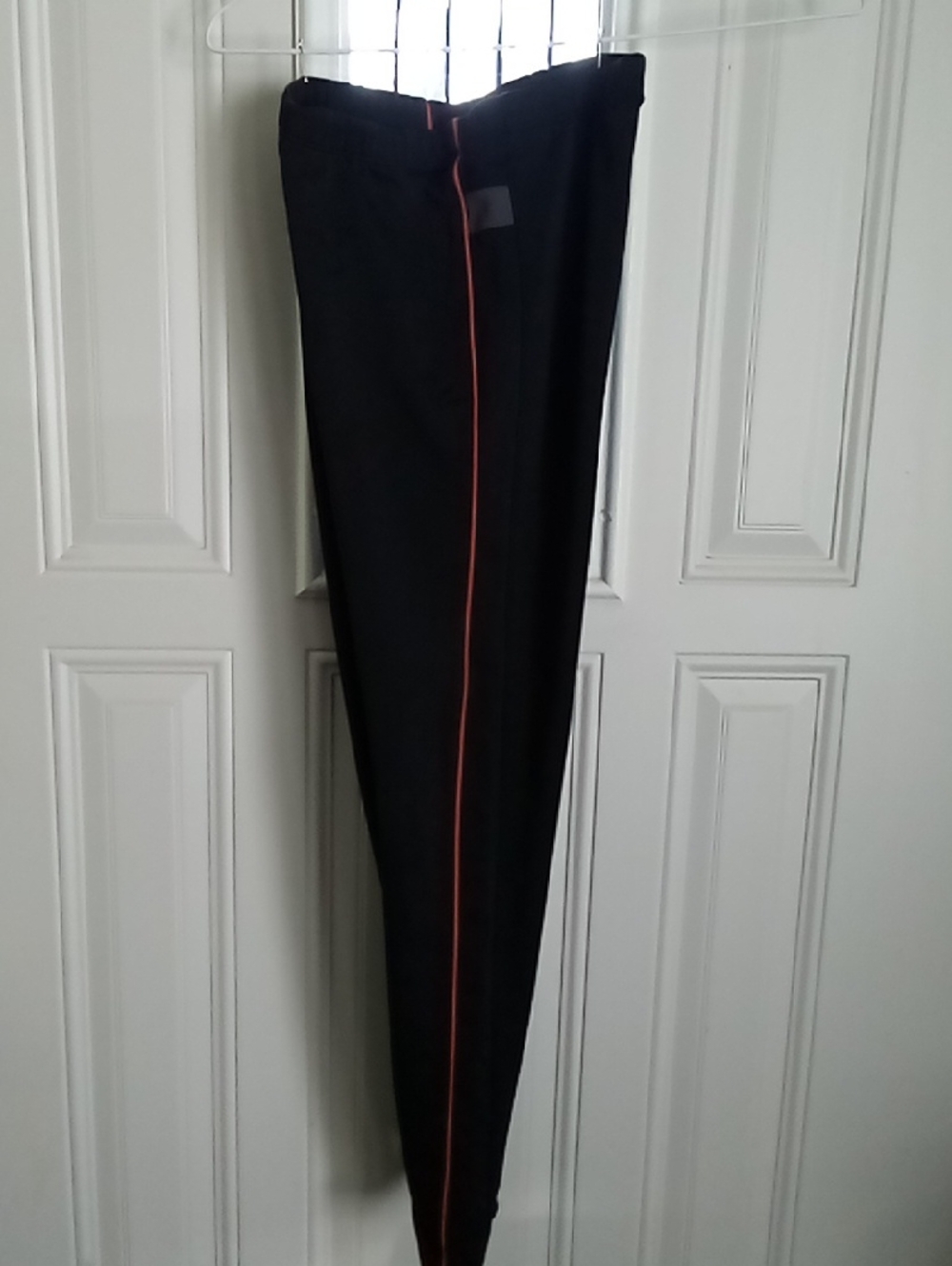 Black Women’s Pants with Orange Red Piping